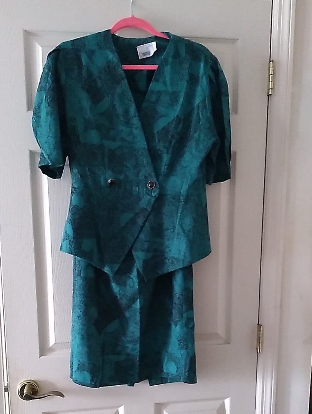 Women’s Teal Patterned Skirt Set